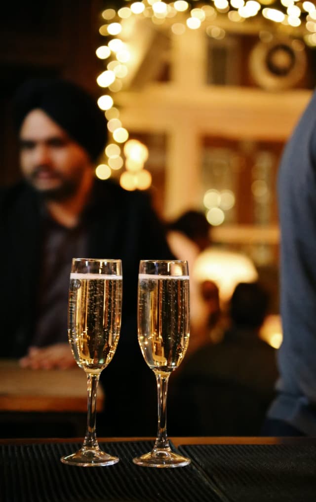 Two champagne flutes